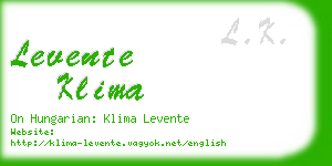 levente klima business card